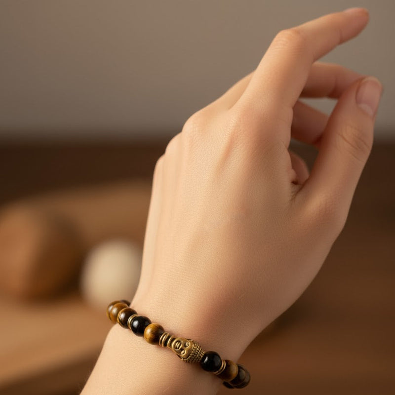 Natural Tiger Eye Crystal Spiritual Energy Bracelet